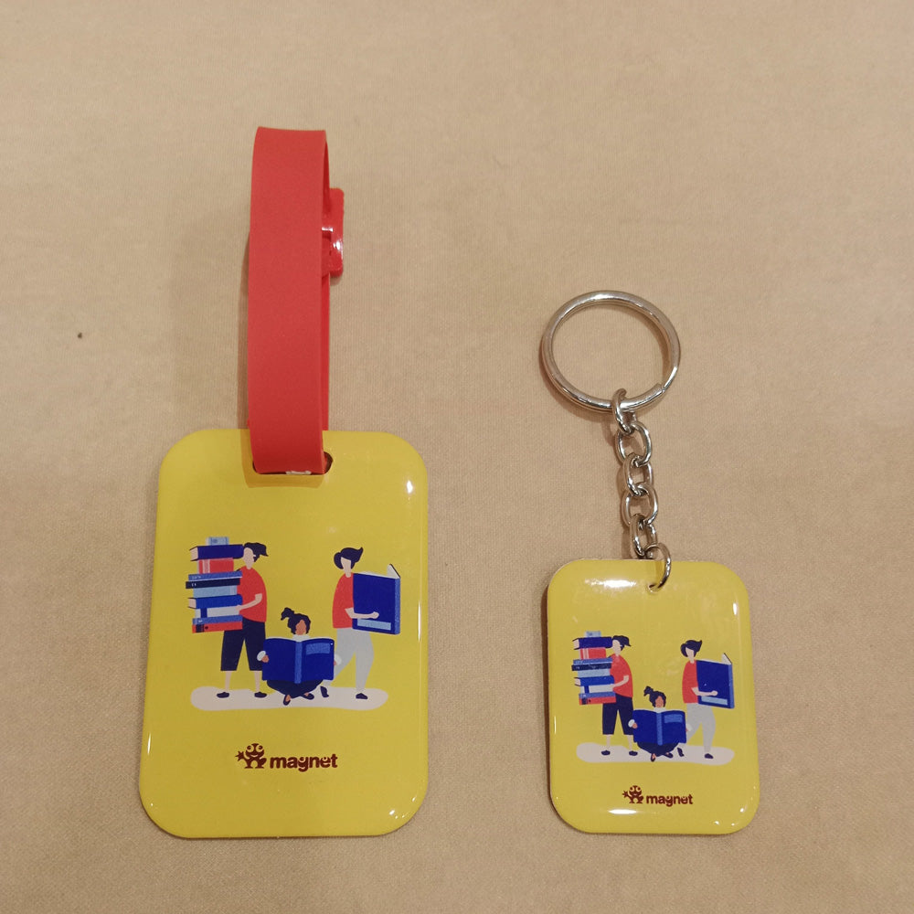 Certified Book Addict Bag Tag & Keychain Combo - Perfect For Book Lovers