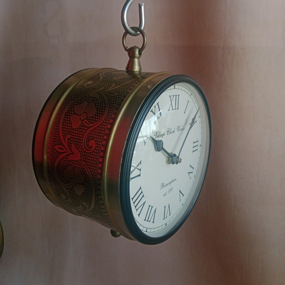 Handcrafted Vintage Brass Platform Clock - Timeless Elegance For Home Decor