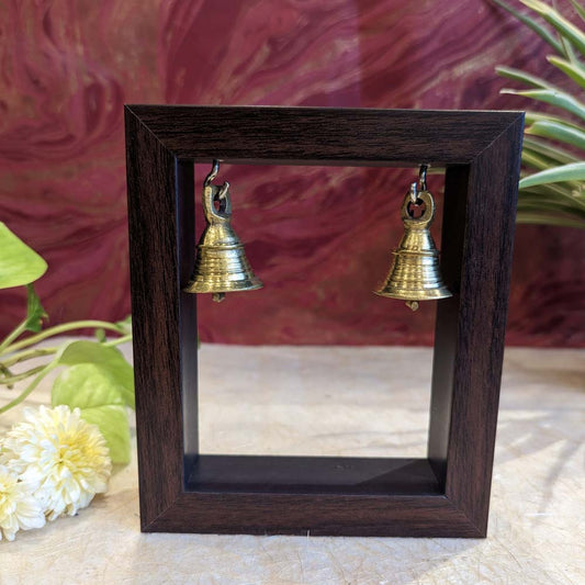 Wooden Frame + Two Bell (Will Fit Upto 5 " Height Idols) Each