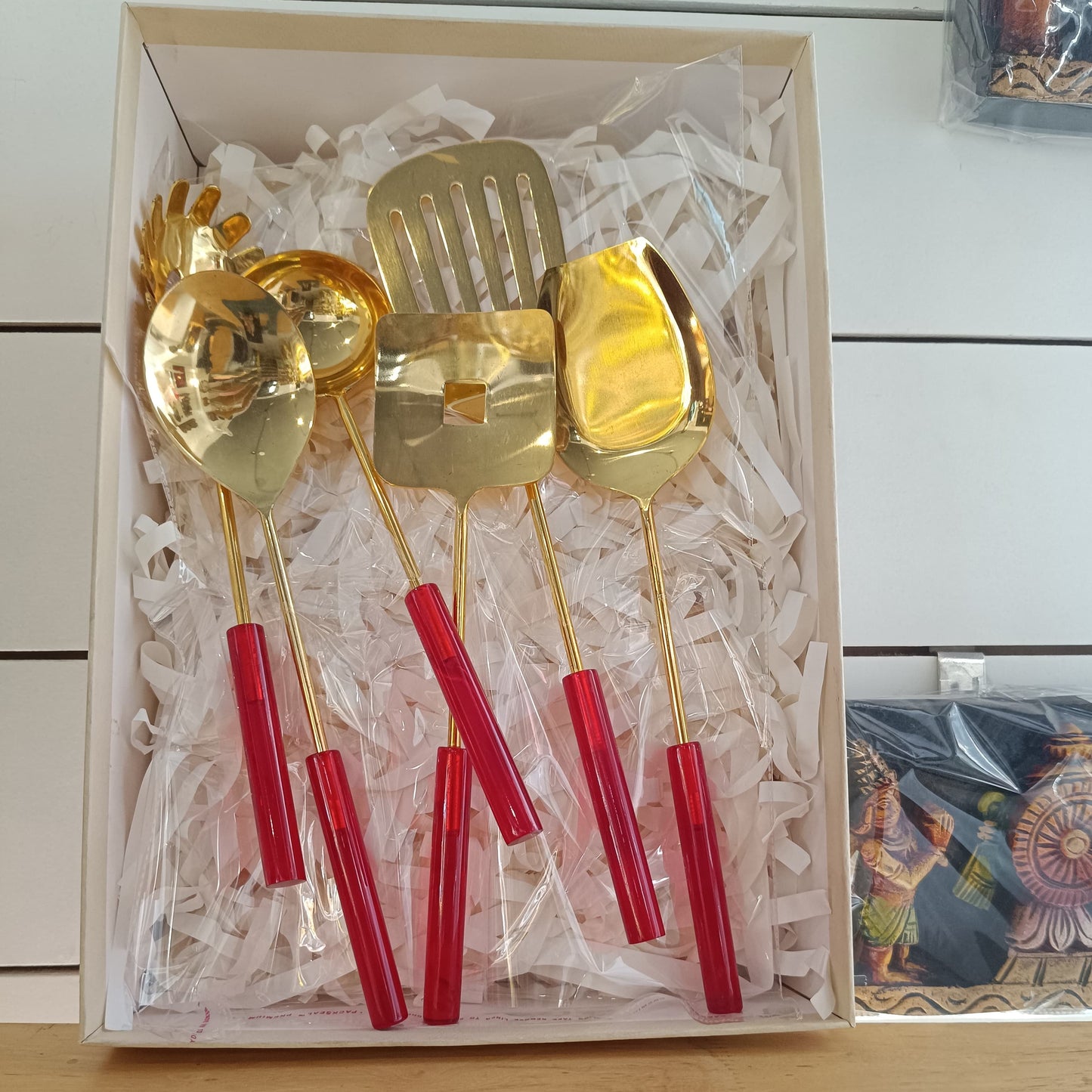 Golden Touch Brass Kitchen Spoon Set 6