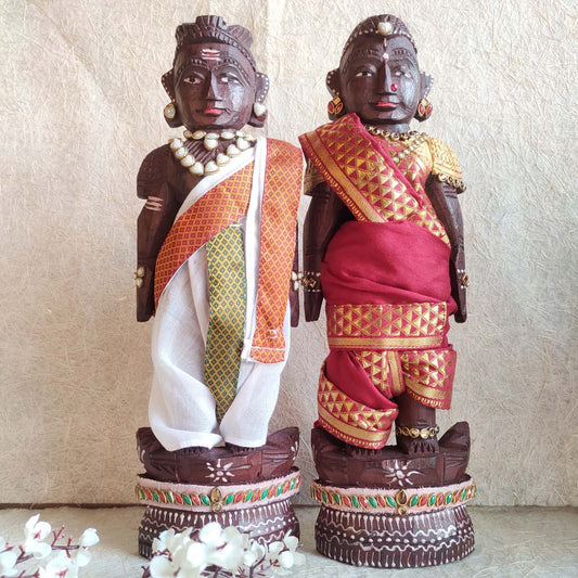Marapachi Doll Set Iyer Couple In Size 12"