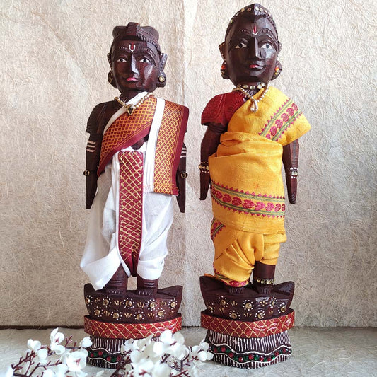 Marapachi Doll Set Iyengar Couple In Size 12"