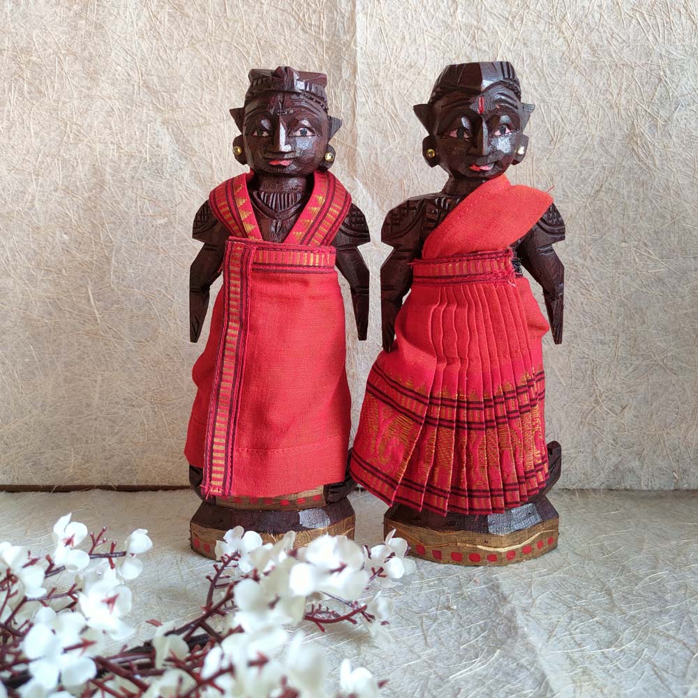 Marapachi Doll Set In Indian Clothing Available In Sizes 6" Assorted Colors