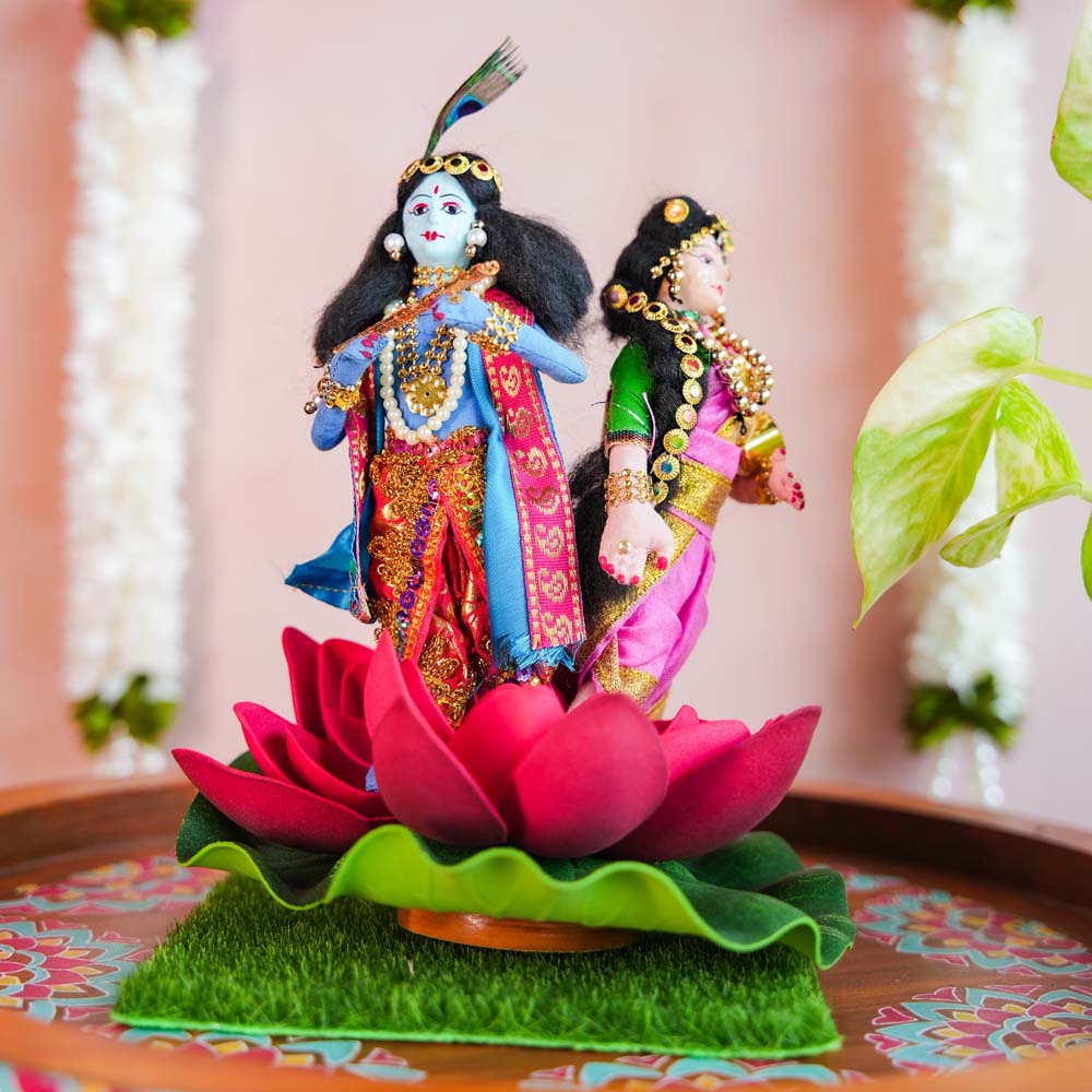 Radha Krishna On Lotus