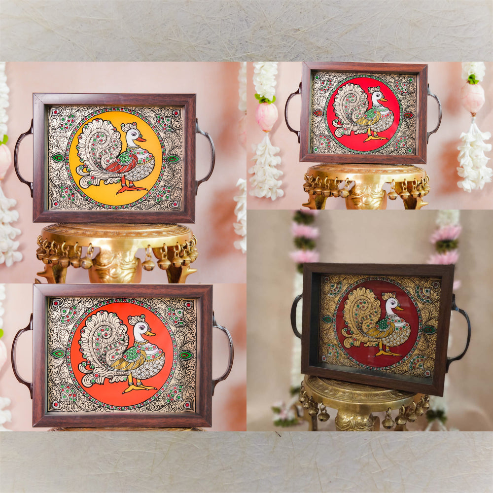 Annam Tray Handcrafted Decorative Tray With Majestic Annam Bird Motif