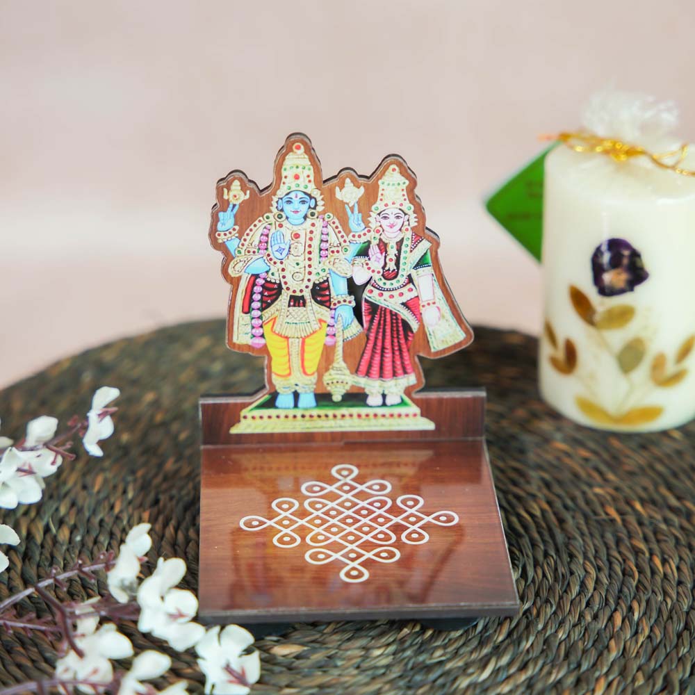 Shivan Parvati Diya Wall Stand