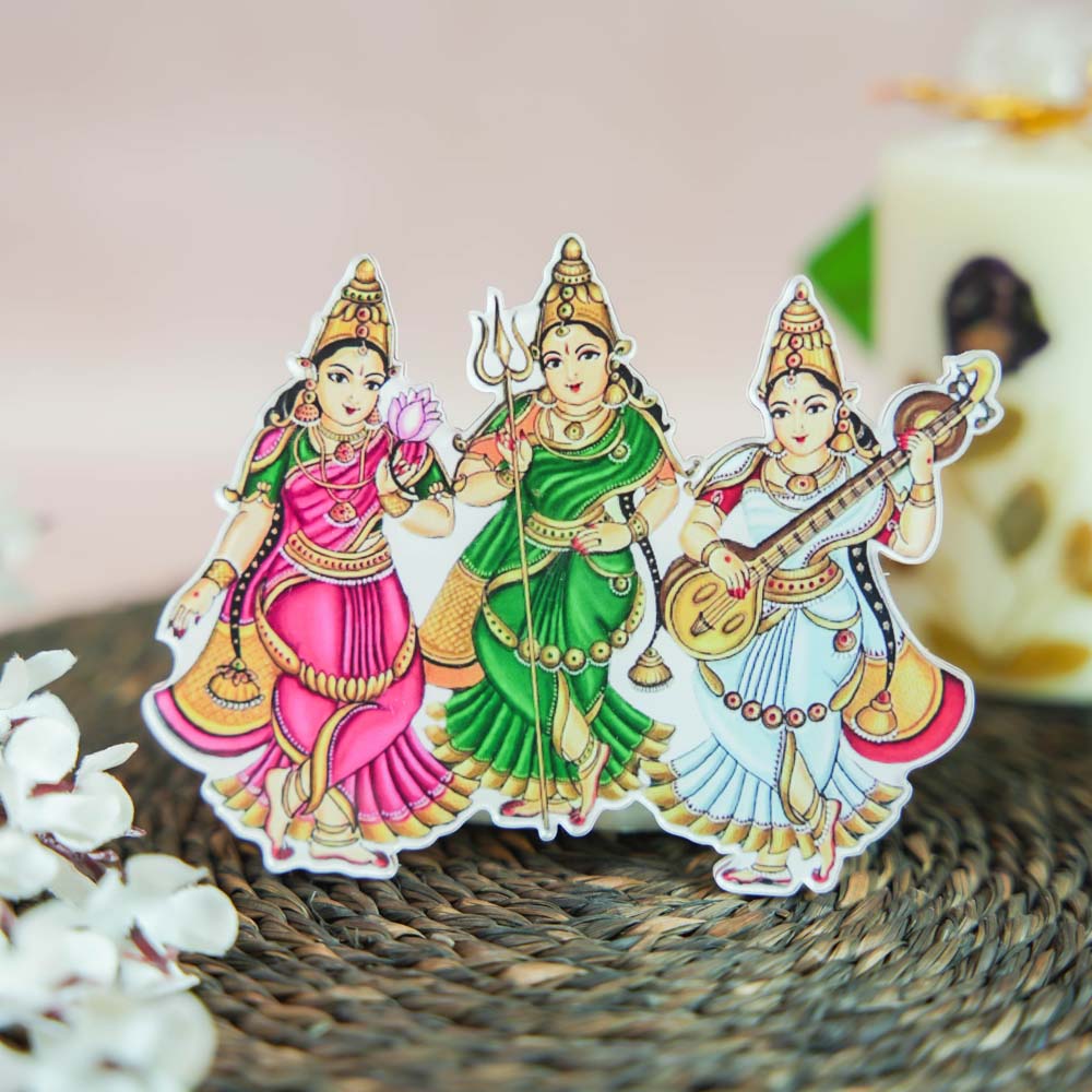 Lakshmi Sarawathi Durga Fridge Magnet