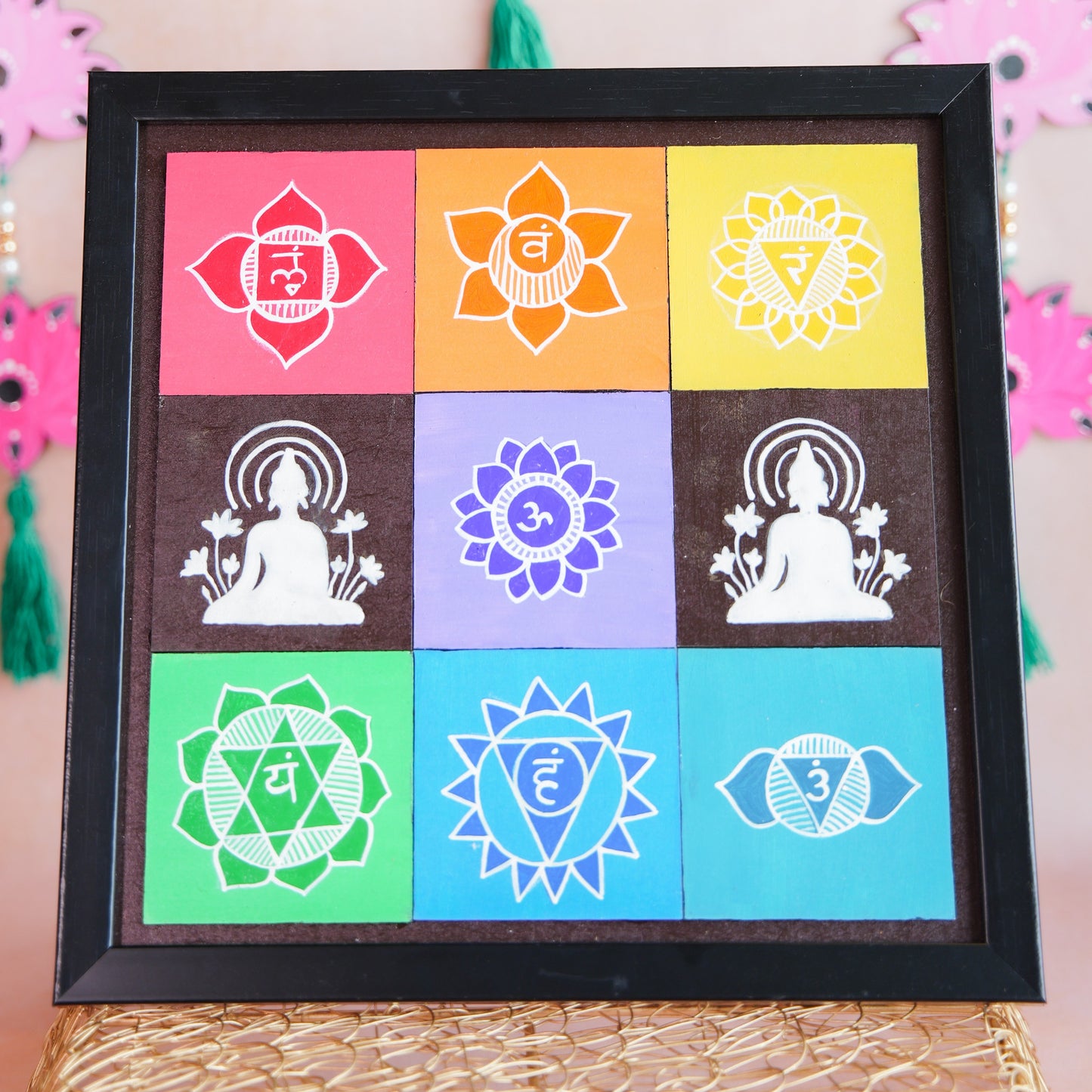 Chakra Frame Handcrafted Spiritual Wall Art For Balance, Energy, And Harmony Chakra
