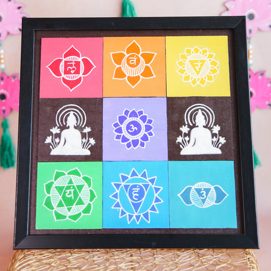 Chakra Frame Handcrafted Spiritual Wall Art For Balance, Energy, And Harmony Chakra