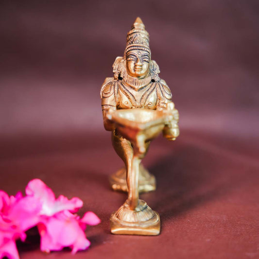Handcrafted Brass Brahma Aarti Lamp