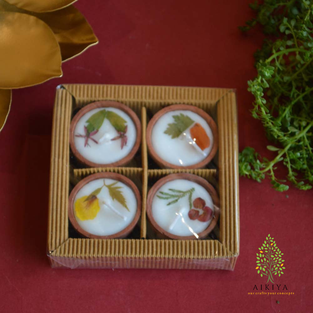 Pot Candles Set Of 4-Jasmine