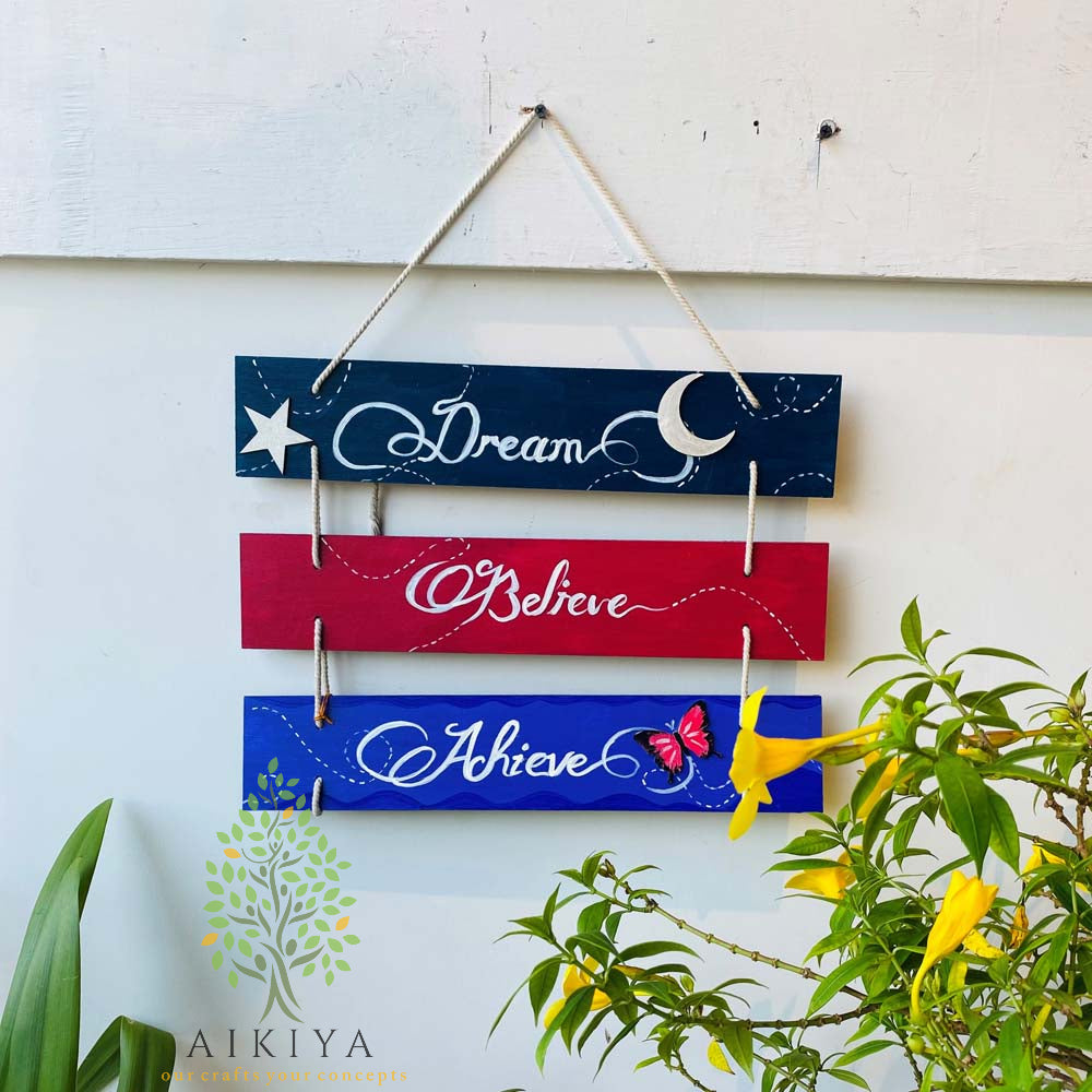 Wood Decor - Dream Believe Achieve