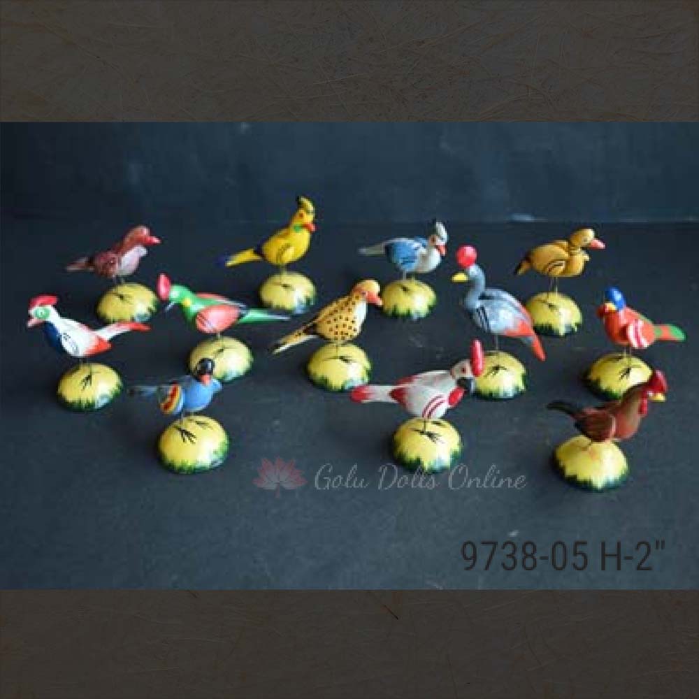 Miniature Clay Birds (assorted set of 2)