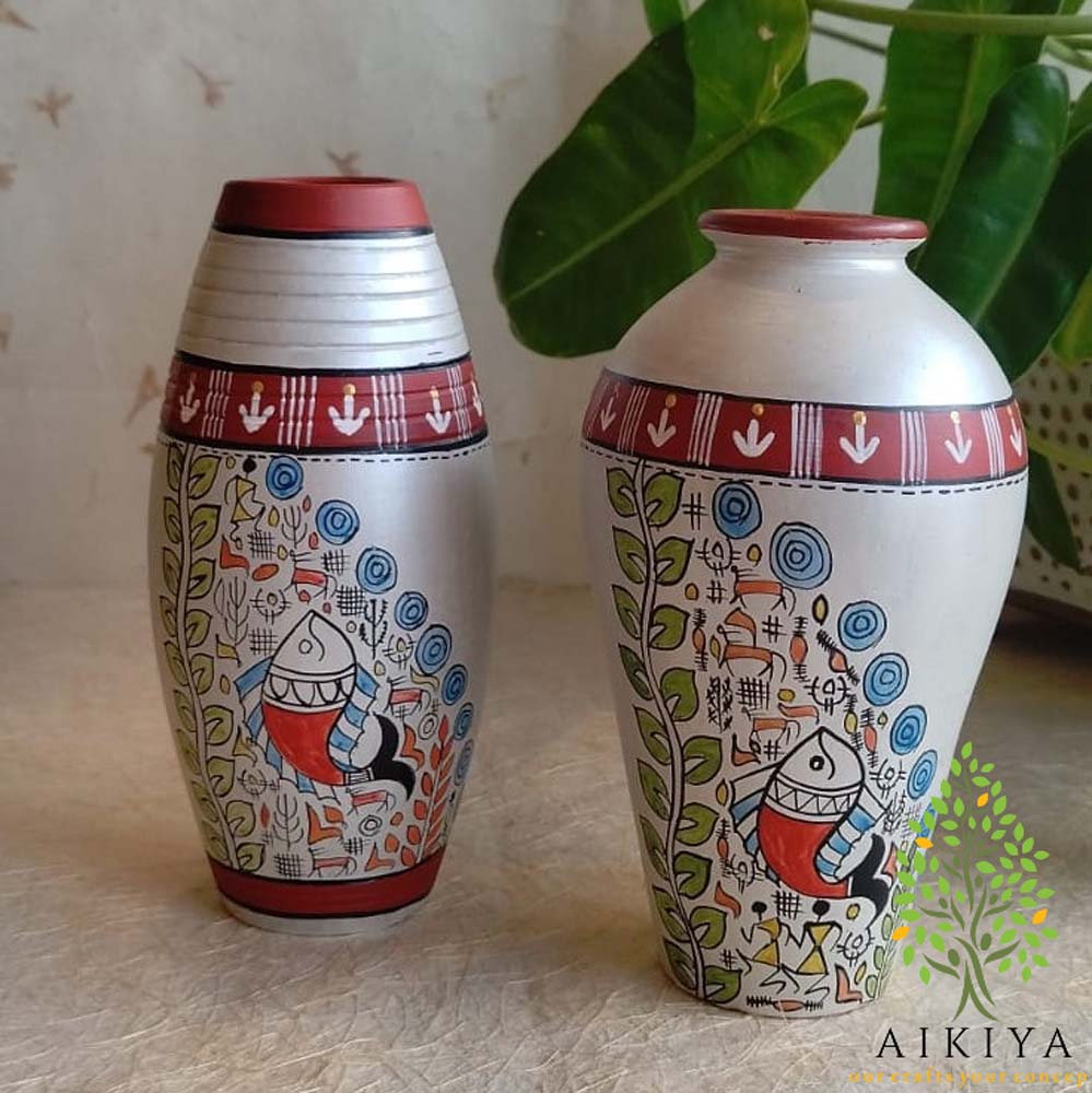 Miniature Tall Urn And Jar (Set Of Two)