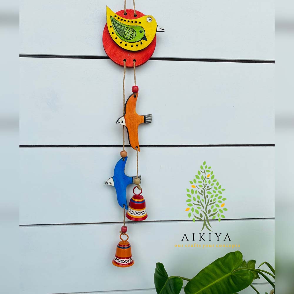 Birds and Bells on String Wind Chime