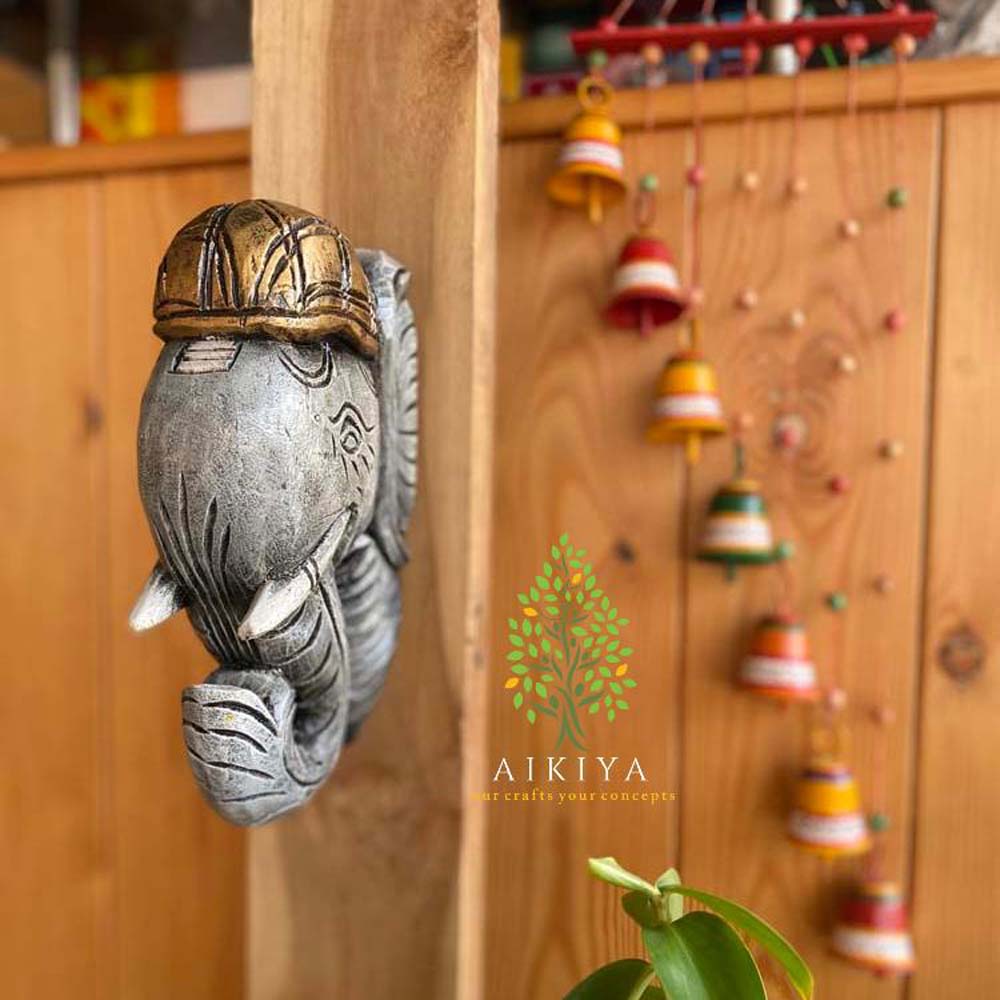 Elephant Head 9" Grey