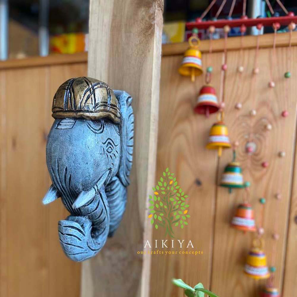 Elephant Head 9" Blue