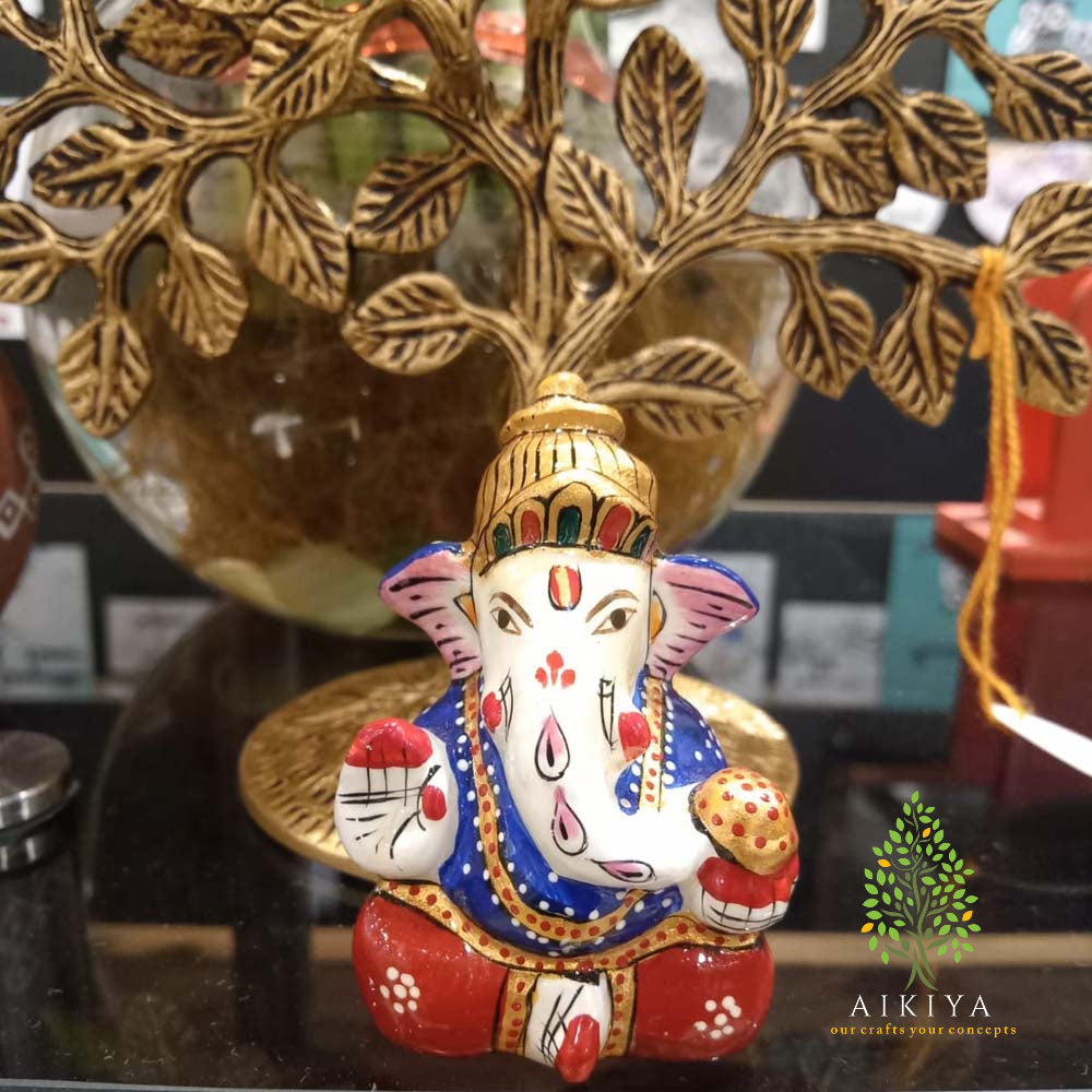 Metal New Turban Ganesh 2"