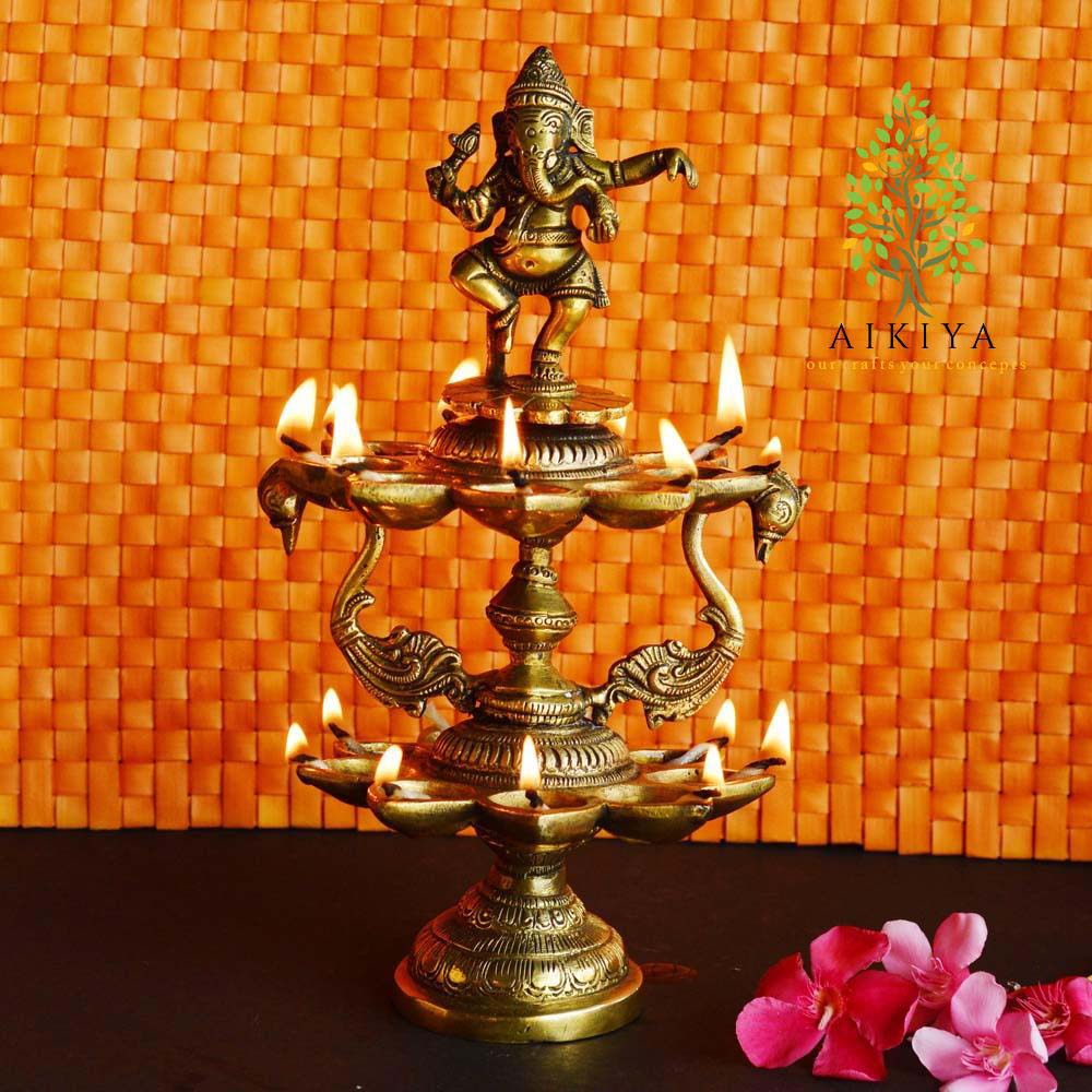 Dancing Ganesh Two Step Diya