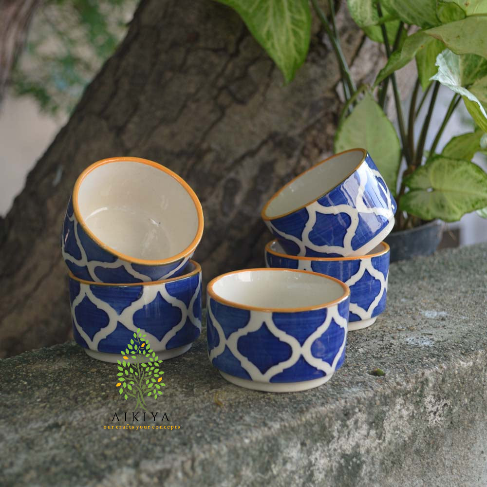 Chutney Dipp Blue Scroll Design (Each)