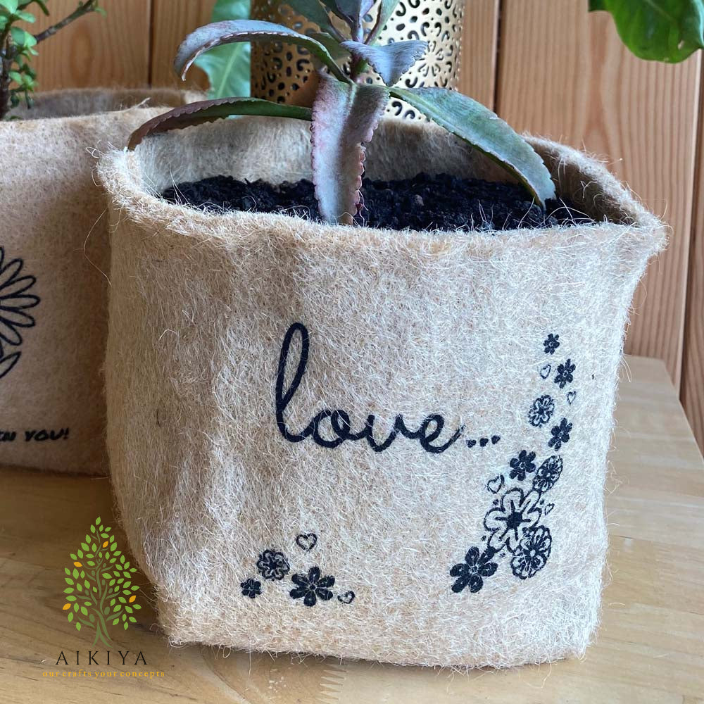 Jute Planter - Love (planter only)