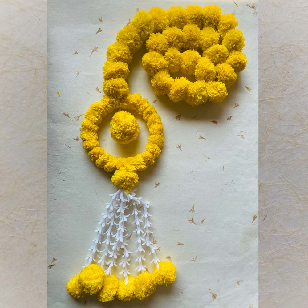 Yellow Marigold Ring And String