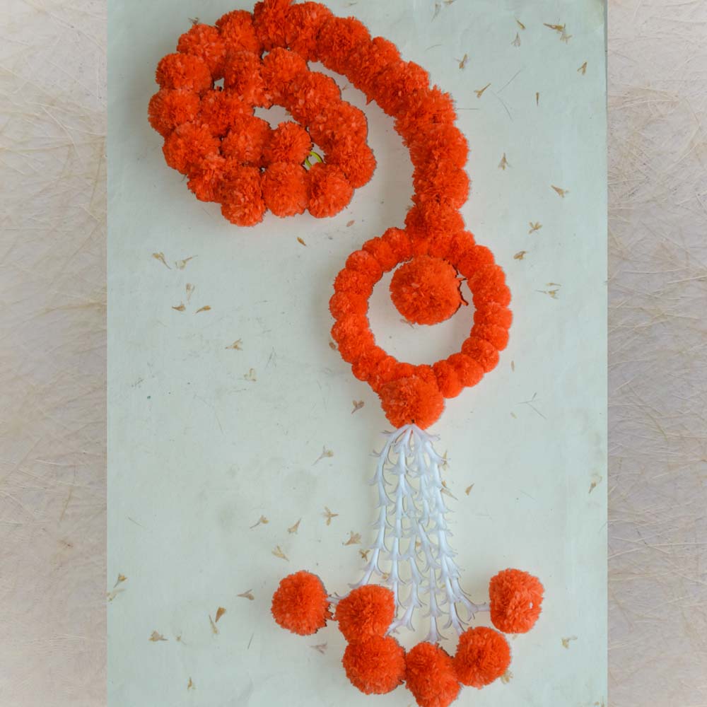 Orange Marigold Ring And String