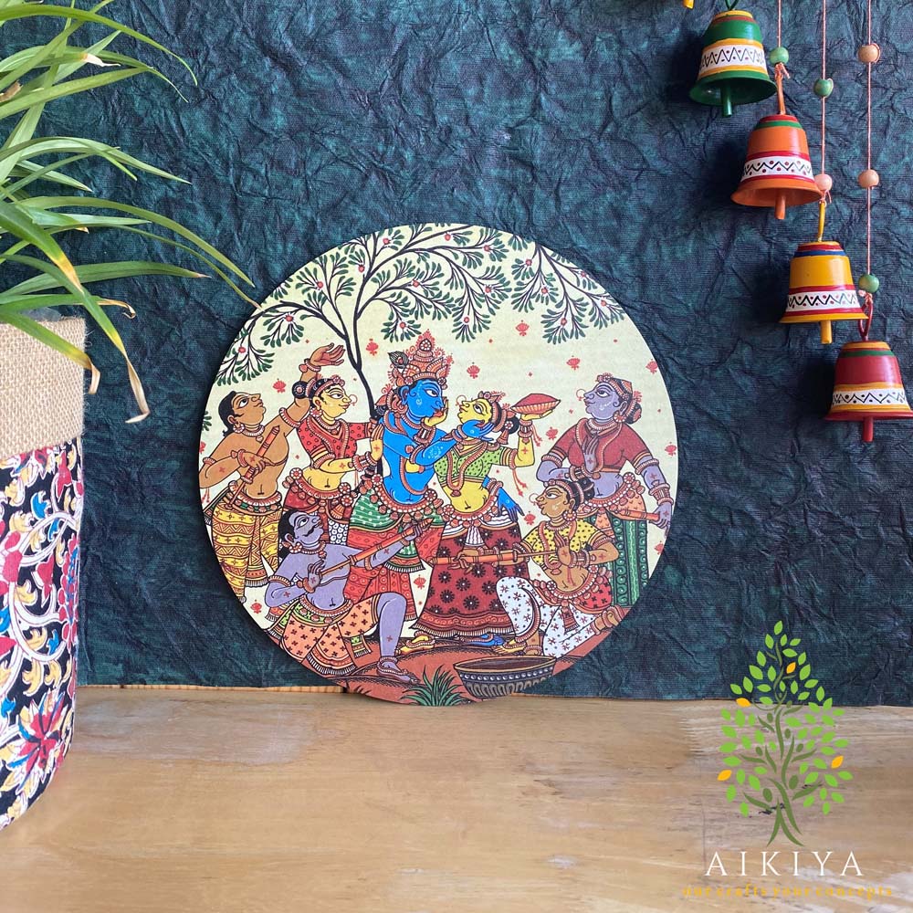 Radha and Krishna Playing Holi