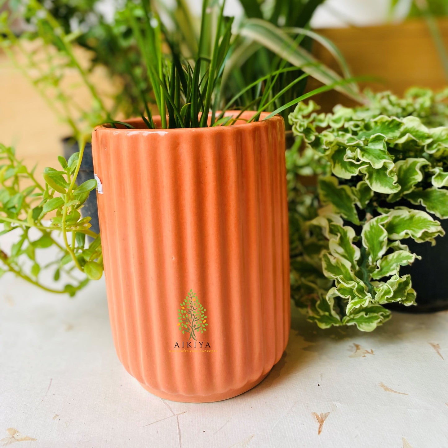 Cylinder Pot Big Orange