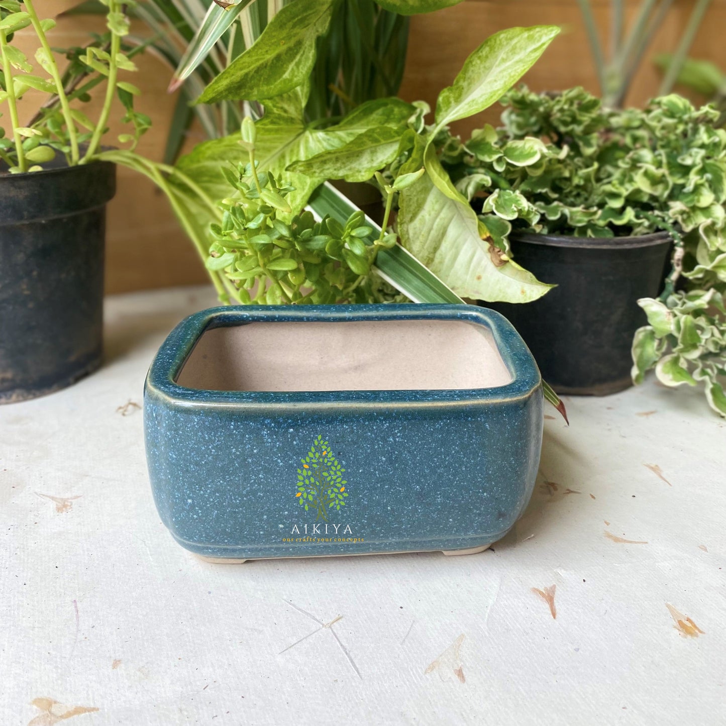 Rectangle Pot Dark Green
