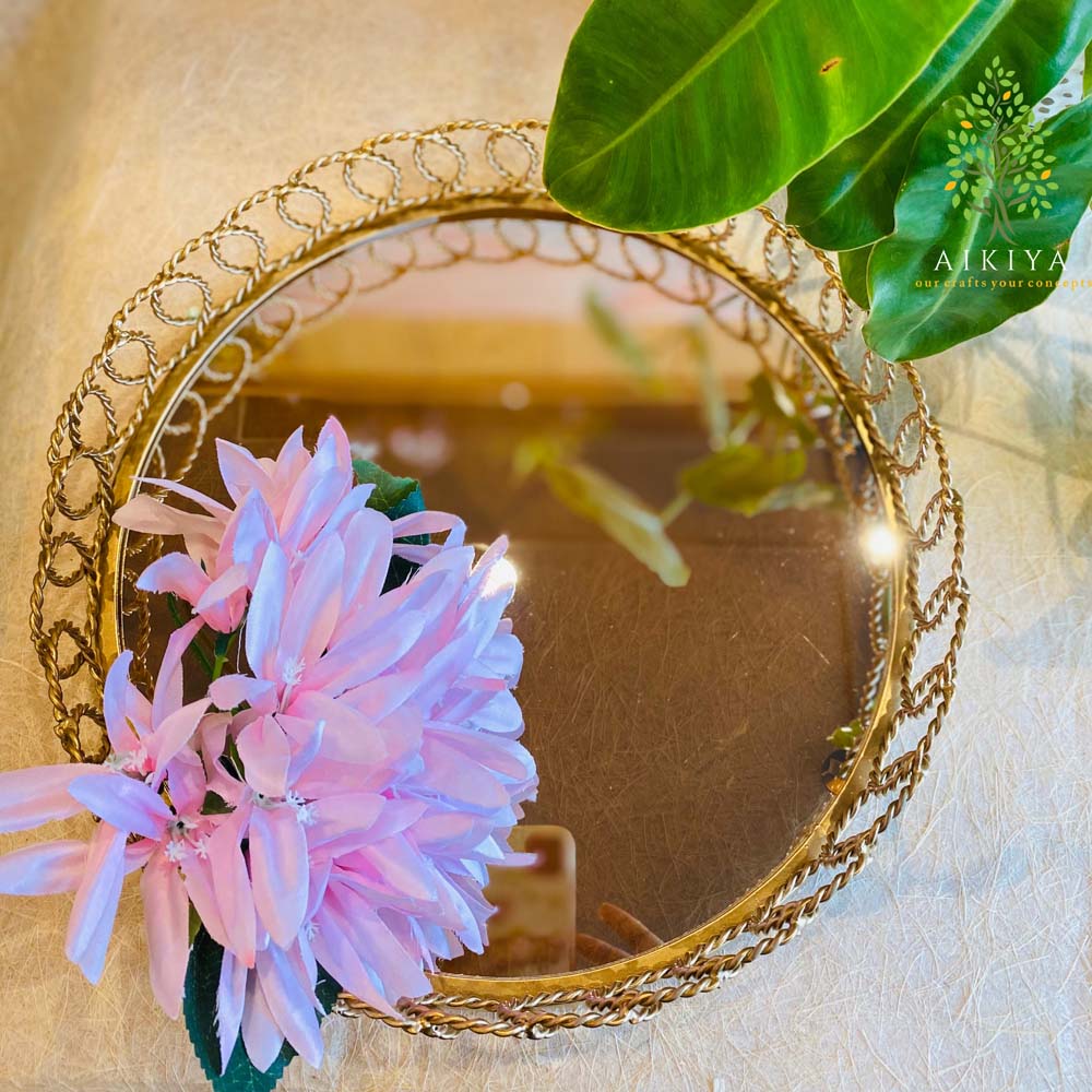 Round Mirror Tray 12"