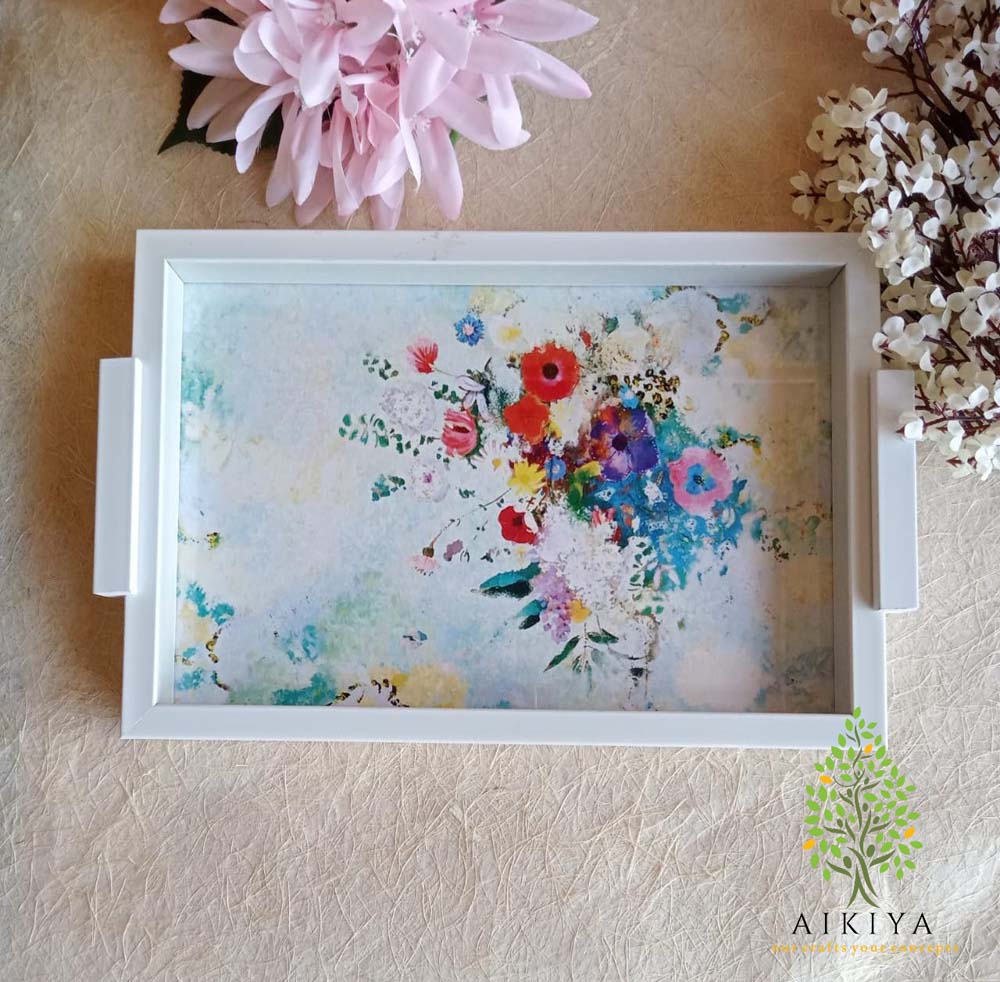 Rectangular Tray - Impressionistic Wild Posy
