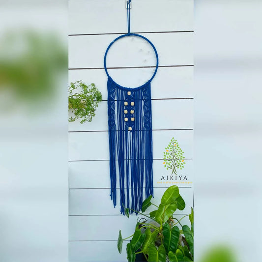 Blue Crescent Dream Catcher Hanging