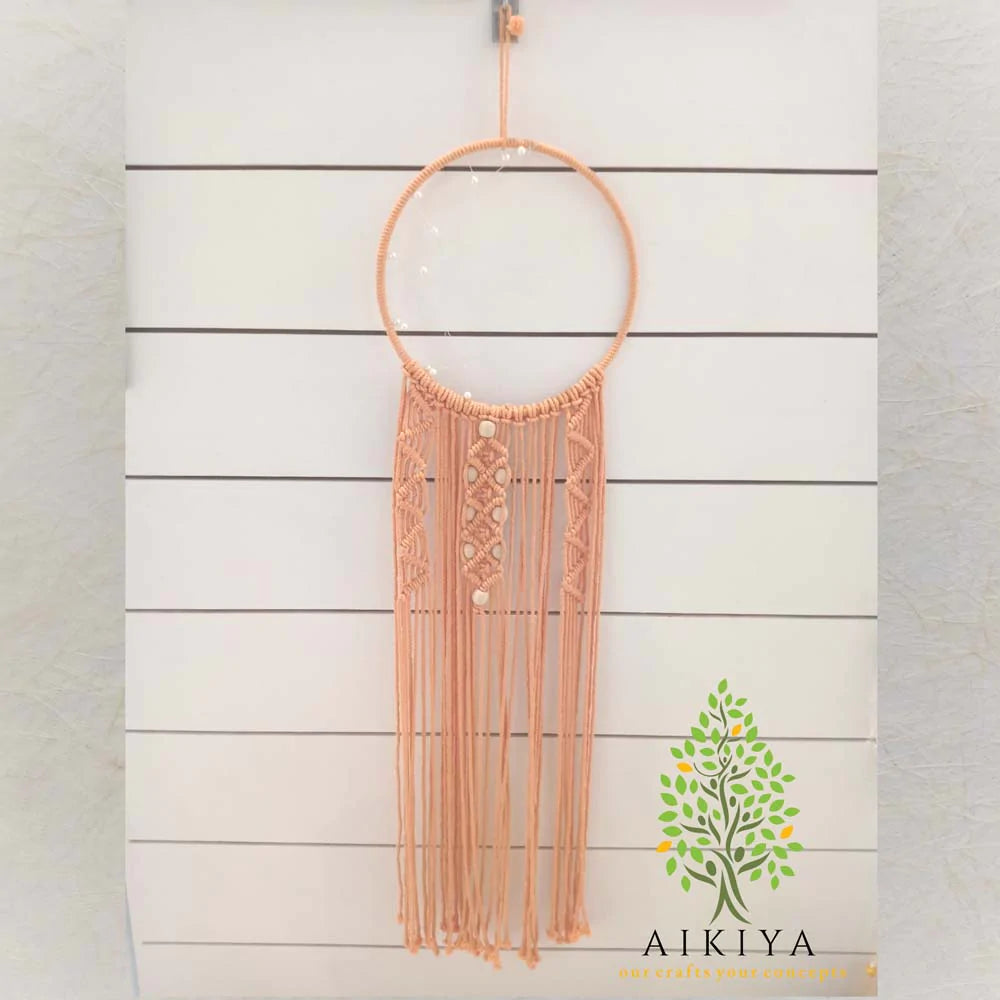 Orange Crescent Dream Catcher Hanging