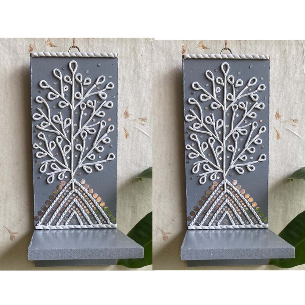 Kollam Wall Stand Set Of 2.Boxed As A Set