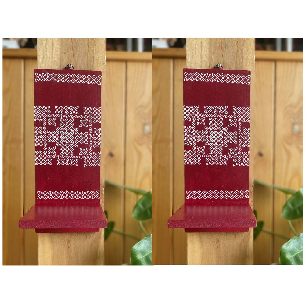 Kollam Wall Stand Set Of 2.Boxed As A Set