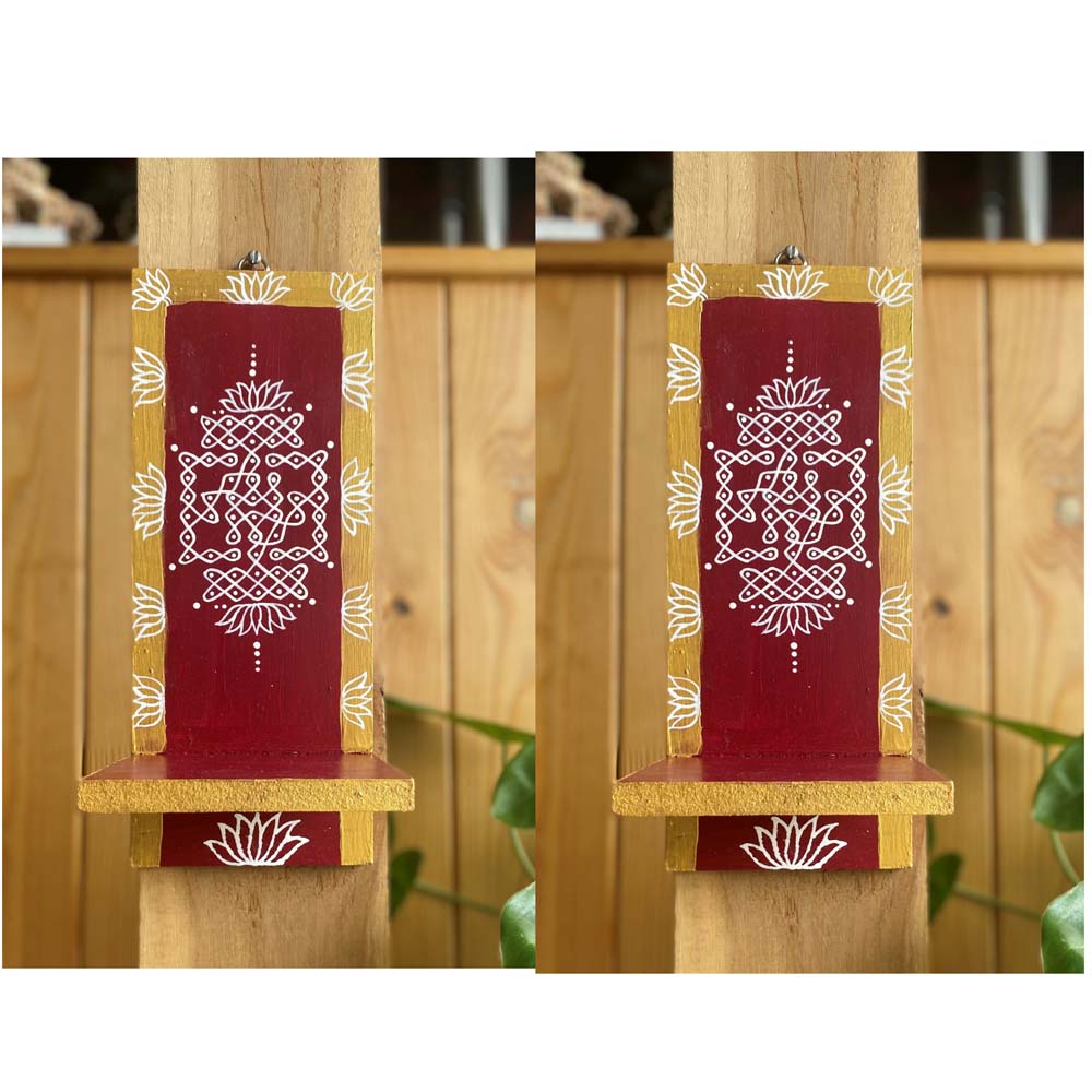 Kollam Wall Stand Set Of 2.Boxed As A Set