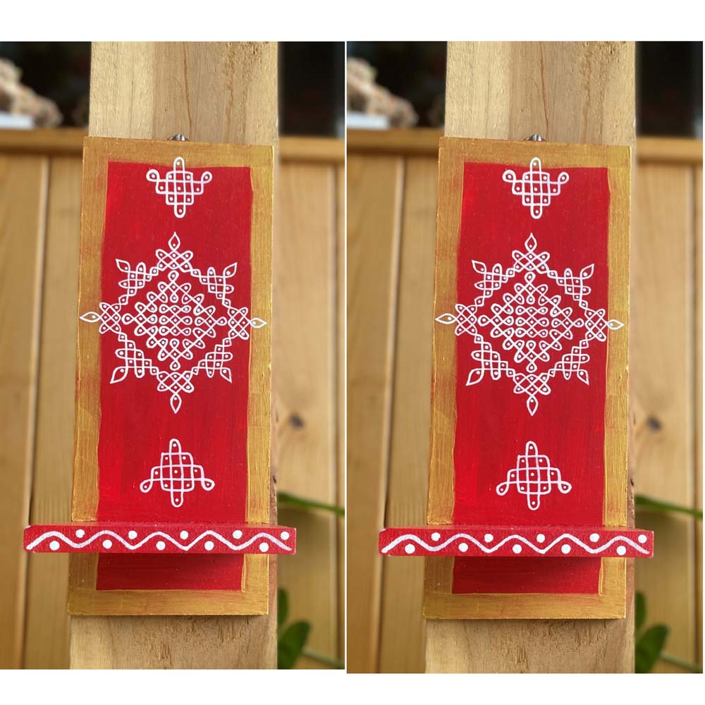 Kollam Wall Stand Set Of 2.Boxed As A Set