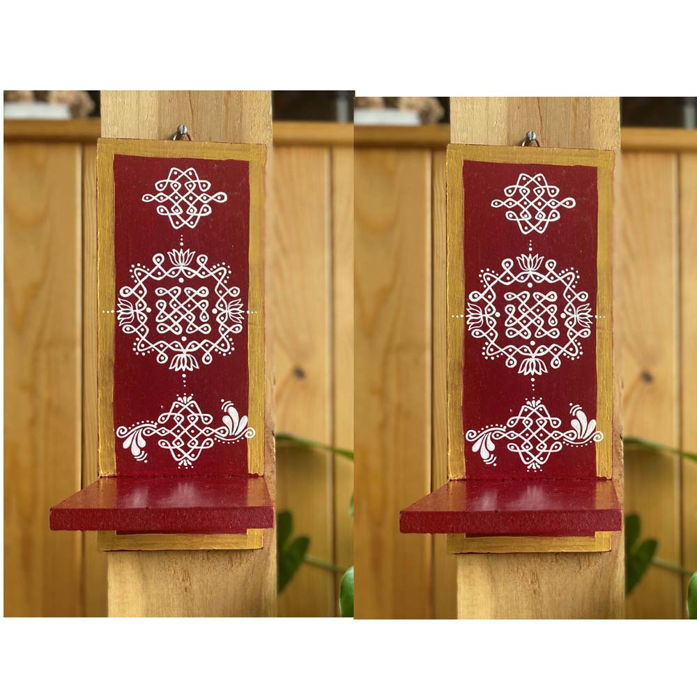 Kollam Wall Stand Set Of 2.Boxed As A Set