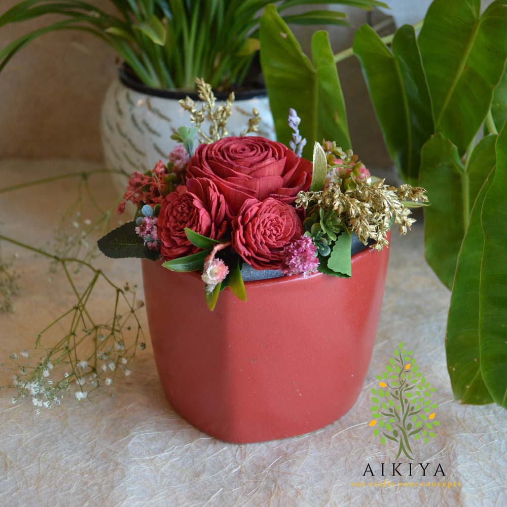 Shola Heart Shaped Flower Arrangement - Melody Red Roses