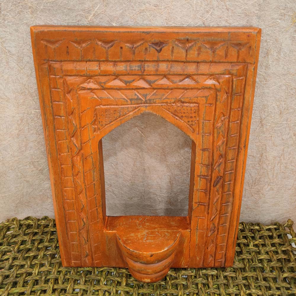 Decorative Wooden Niche - Pale Orange