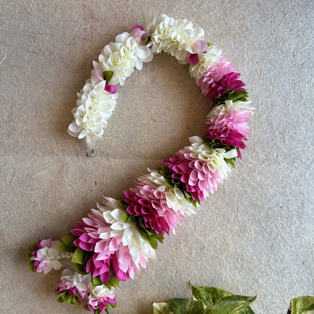 White And Pink Floral String Set Of 2