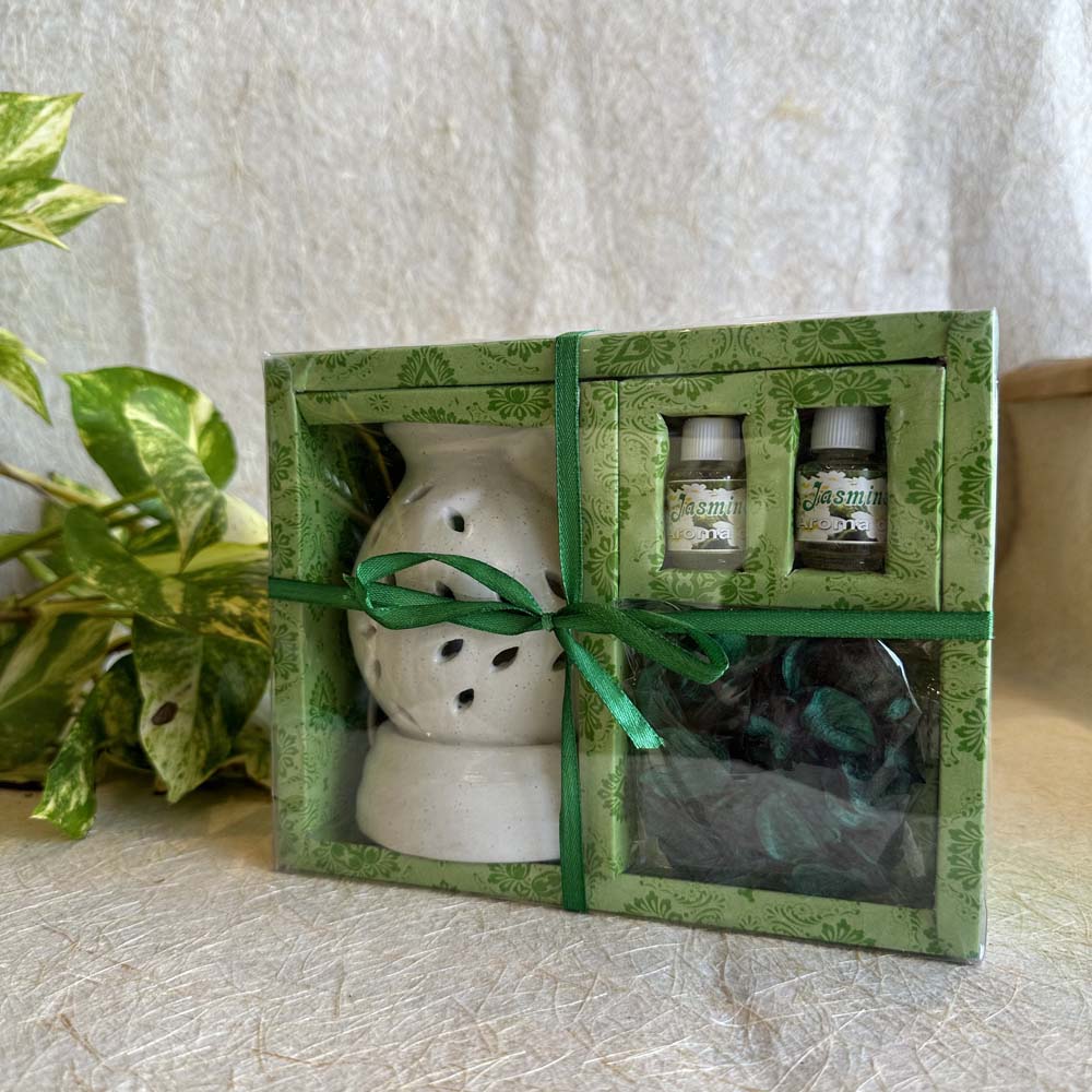 Verdant Green - Ceramic Electric Diffuser Set