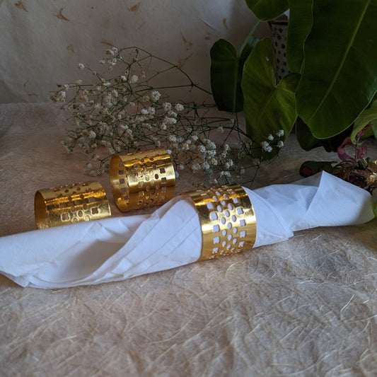 Gold Etching Napkin Ring (Set Of 6) – Luxurious Dining Accents For Special Occasions