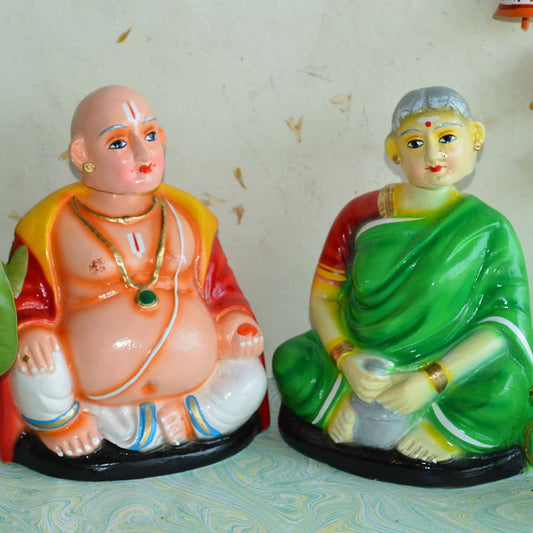 Chettiyar And Chettiachi 2 Pcs Set - Naamam