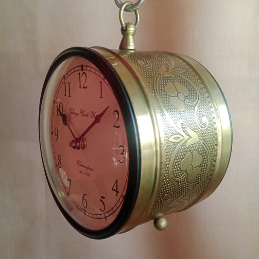 Handcrafted Vintage Brass Platform Clock - Timeless Elegance For Home Decor