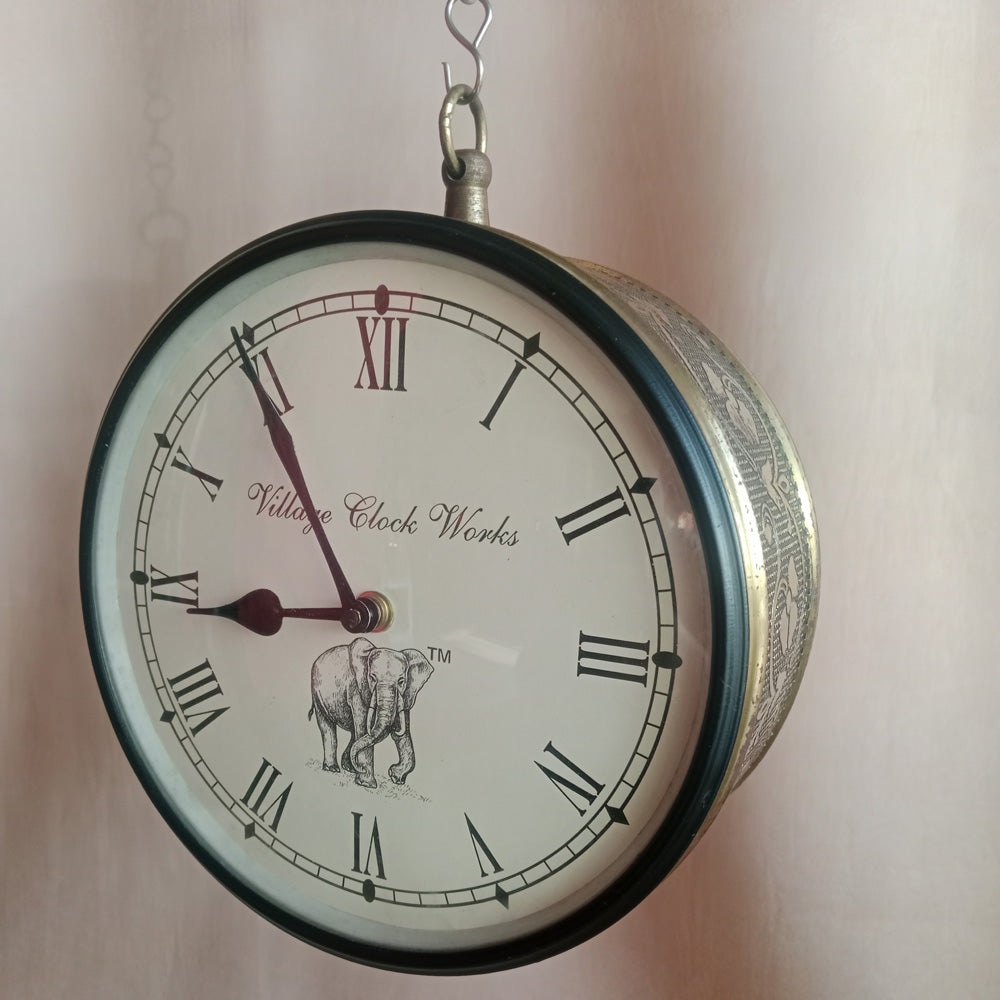 Handcrafted Vintage Brass Platform Clock - Timeless Elegance For Home Decor