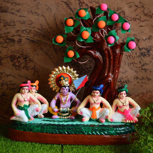 Navaratri Clay Golu Doll Krishna Playing Kite