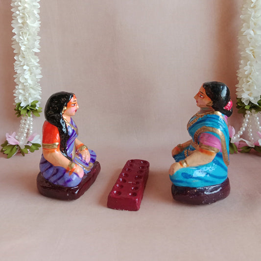 Navaratri Handcrafted Pallankuzhi Traditional Indian Golu Doll