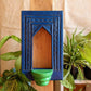 Decorative Wooden Niche - Blue & Green (Without Idol)